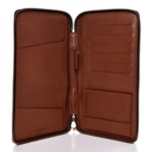 Louis Vuitton Brown Monogram Poche Escapade Wallet Zippered Travel Clutch RARE - Picture 13 of 15